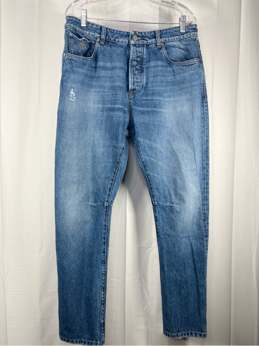 EUC BRUNELLO CUCINELLI Men's Blue Denim Jeans - Leisure Fit Itsize 50 US 38